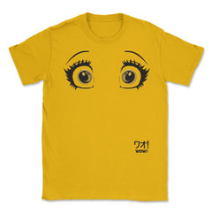 Anime Wow! Eyes Unisex T-Shirt - Gold