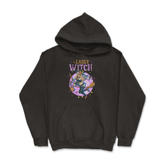 Anime Classy Witch Design graphic Hoodie - Black