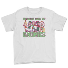Hanging With My Gnomies Cute Kawaii Anime Gnomes product Youth Tee - White
