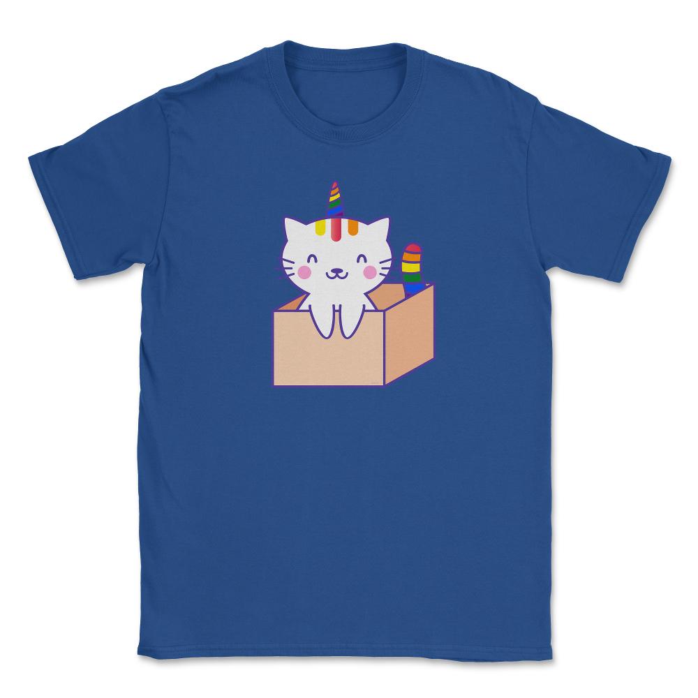 Caticorn Rainbow Gay Pride product Unisex T-Shirt - Royal Blue