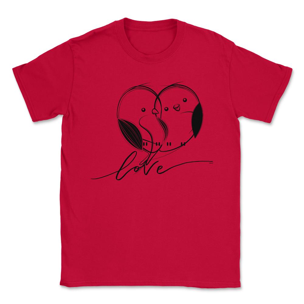Birds in Love t-shirt Unisex T-Shirt - Red