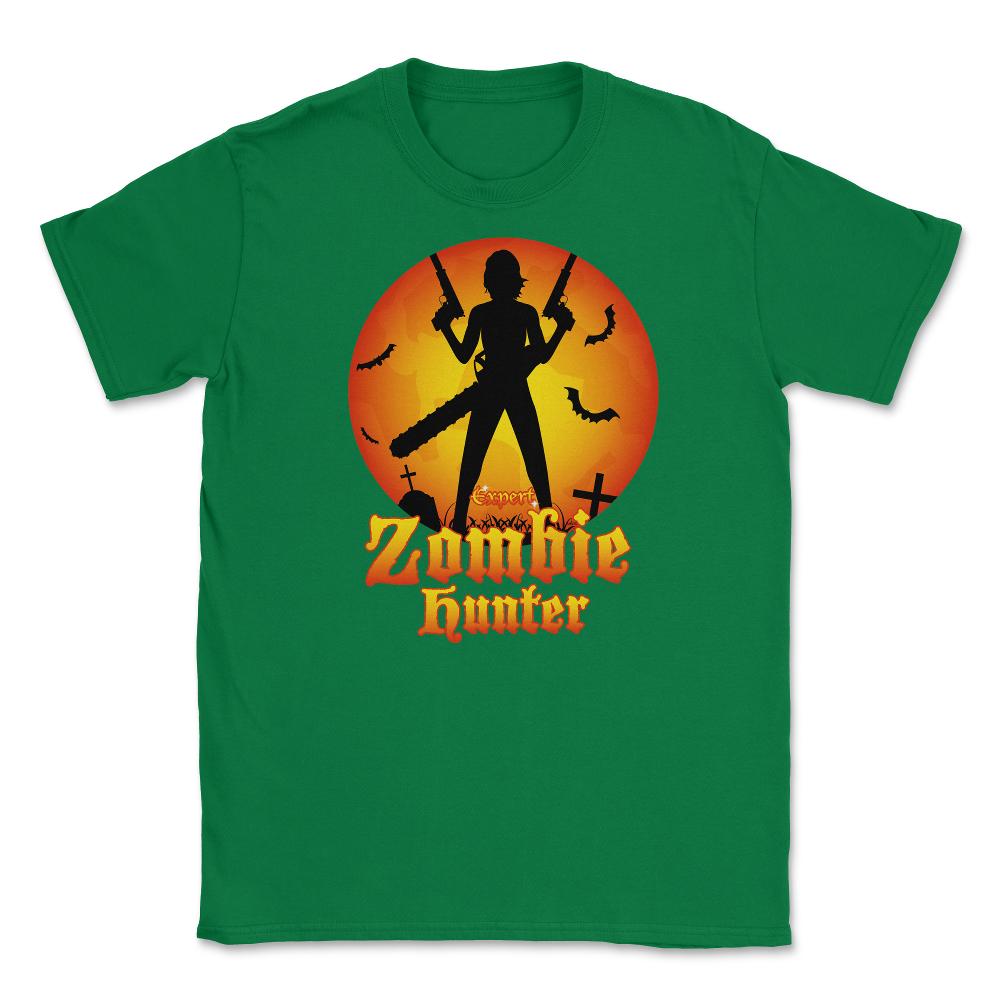 Expert Zombie Hunter Halloween costume T-Shirt Tee Unisex T-Shirt - Green