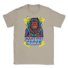 Extreme Gorilla Gamer Funny Humor T-Shirt Tee Shirt Gift Unisex - Cream