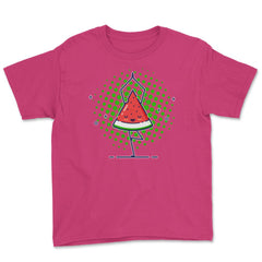 Funny Watermelon Standing In Vrikshasana Yoga Pose product Youth Tee - Heliconia