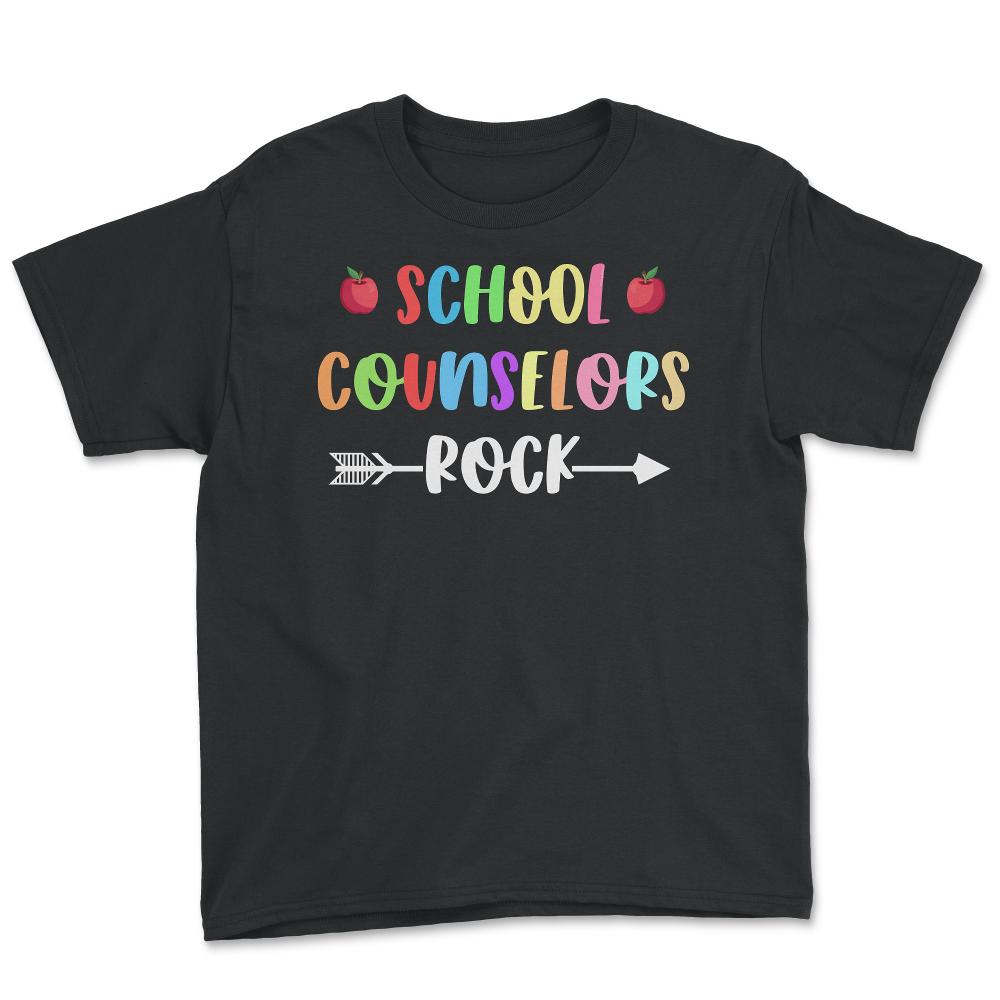 Funny School Counselors Rock Trendy Counselor Appreciation product - Youth Tee - Black