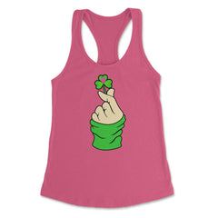 St Patricks Day K-pop Finger Heart Funny Humor Gift graphic Women's - Hot Pink