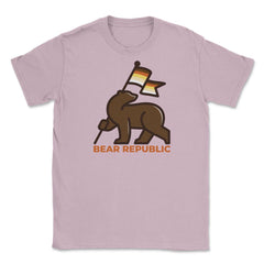 Bear Republic Brotherhood Flag Bear Gay Pride print Unisex T-Shirt - Light Pink