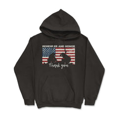Remember& Honor Thank You First Responders Patriotic Tribute product - Hoodie - Black