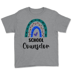 School Counselor Cute Rainbow Colorful Career Profession graphic - Grey Heather