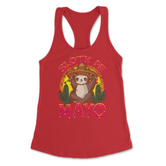 Sloth de Mayo Funny Design for Cinco de Mayo Theme print Women's - Red