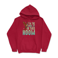 I'm The Loudest In This Room Funny Flying Macaw graphic Hoodie - Red