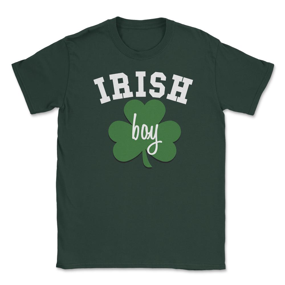Irish Boy Saint Patricks Day Celebration Unisex T-Shirt - Forest Green