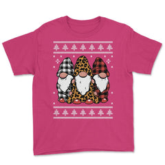 Christmas Gnomes Ugly XMAS design style Funny product Youth Tee - Heliconia