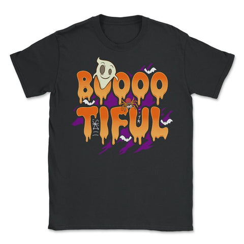 Boo-tiful Funny Halloween Ghost Trick or Treat Unisex T-Shirt - Black