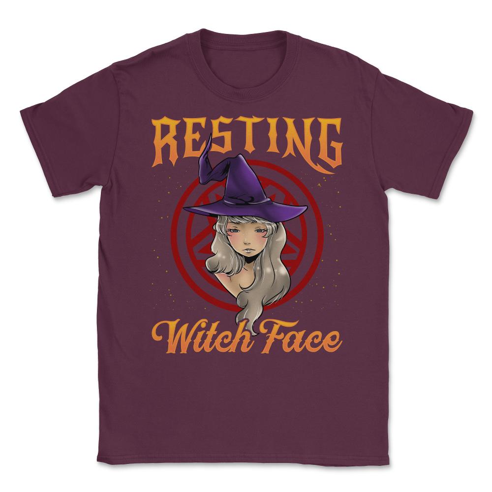 Resting Witch Face ANIME Witch Girl Character Gift Unisex T-Shirt - Maroon