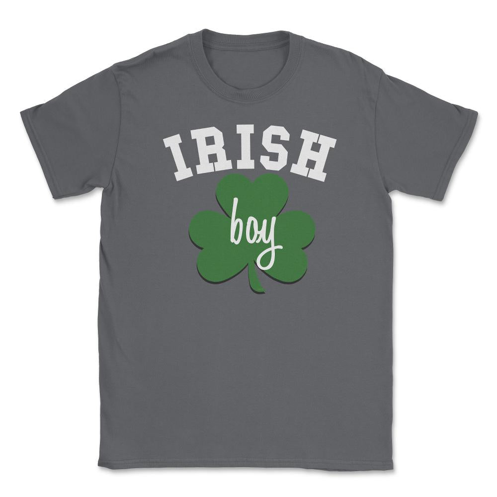 Irish Boy Saint Patricks Day Celebration Unisex T-Shirt - Smoke Grey