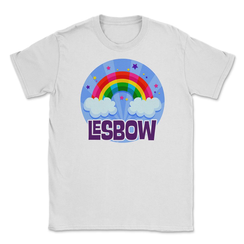 Lesbow Rainbow Colorful Gay Pride Month t-shirt Shirt Tee Gift Unisex - White