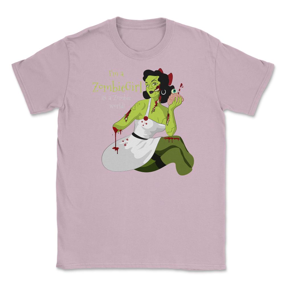 I'm a Zombie Girl Halloween costume T-Shirt Tee Unisex T-Shirt - Light Pink
