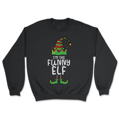 I'm The Funny Elf Costume Funny Matching Xmas design - Unisex Sweatshirt - Black