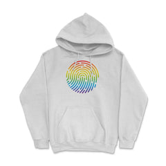 Is In My DNA Rainbow Flag Gay Pride Fingerprint Design product Hoodie - White