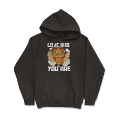 Owl Love Hoo You Are Funny Humor print Hoodie - Black