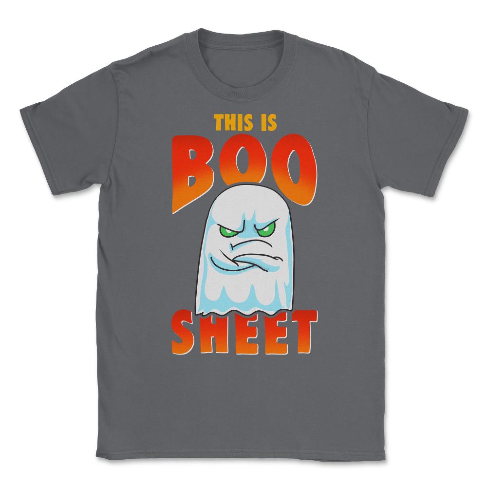 This is Boo Sheet Funny Halloween Ghost Unisex T-Shirt - Smoke Grey