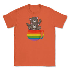 Bear Rainbow Flag Bears Cup Gay Pride graphic Unisex T-Shirt - Orange