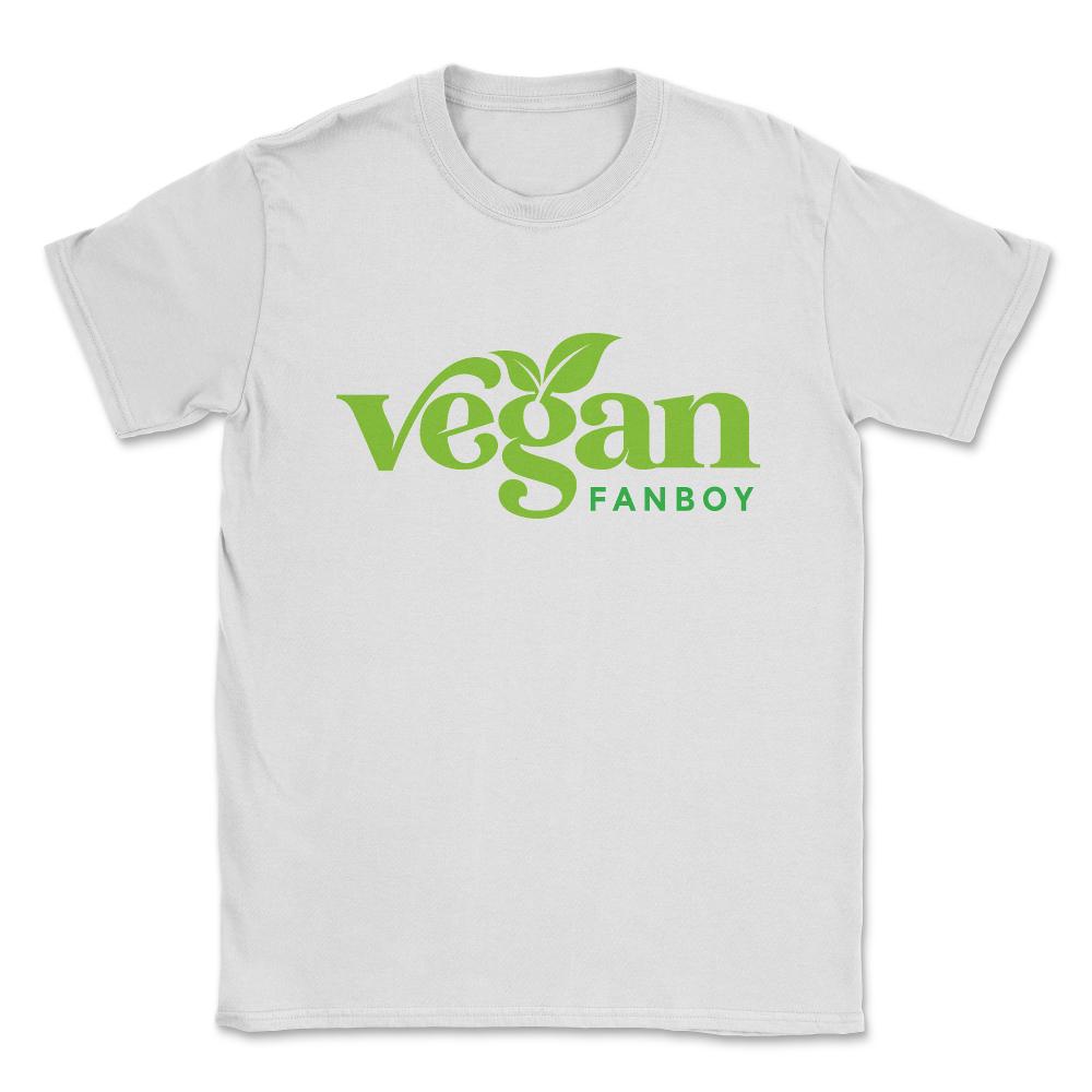 Vegan Fanboy Hand-Drawn Lettering Design Gift product Unisex T-Shirt - White