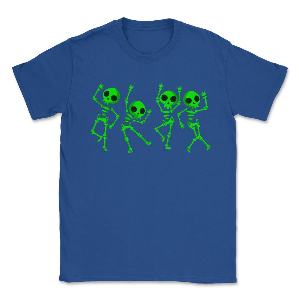 Dancing Human Skeletons Shirt Halloween T Shirt Gi Unisex T-Shirt - Royal Blue