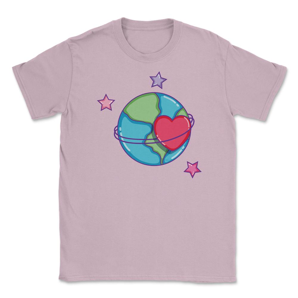 Loving my Planet Earth Day Unisex T-Shirt - Light Pink