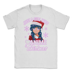 Just a Girl who Loves Anime & Christmas Manga Girl Otaku product - White