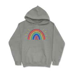 Bohemian Rainbow & Pi Symbol For A Happy PI Day Math Teacher graphic - Grey Heather