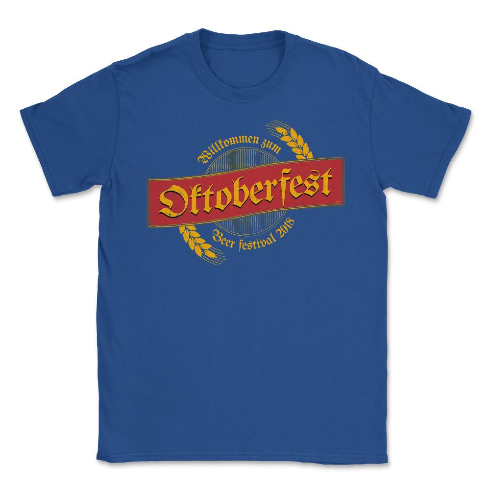 Octoberfest Beer Festival 2018 Shirt Gifts T Shirt Unisex T-Shirt - Royal Blue