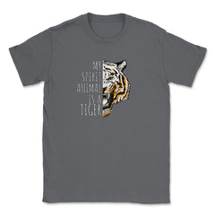 My Spirit Animal is a White Tiger Awesome Rare product Unisex T-Shirt - Smoke Grey