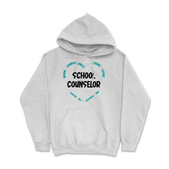 School Counselor Appreciation Compassionate Caring Loving print Hoodie - White
