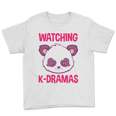 Cute Panda K-Drama Funny Korean graphic Youth Tee - White