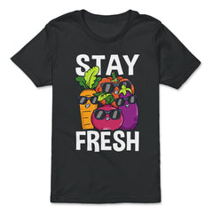 Stay Fresh Veggies Characters Hilarious Vegan Cool product - Premium Youth Tee - Black