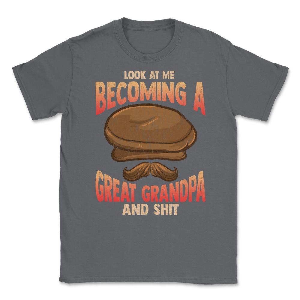 Becoming a Great Grandpa T-Shirt Funny Father’s Day Tee Shirt Gift - Smoke Grey
