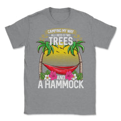 Camping My Way All I Need is Two Palm Trees & a Hammock product - Grey Heather
