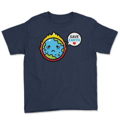 Earth Day Mascot Save Earth Gift for Earth Day product Youth Tee - Navy