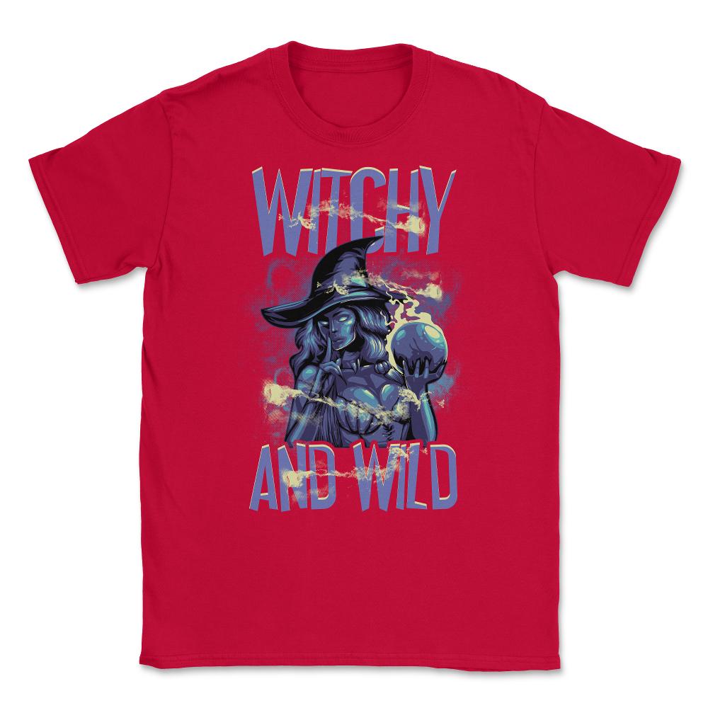 Halloween Witchy and Wild Costume Design Gift design Unisex T-Shirt - Red