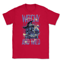 Halloween Witchy and Wild Costume Design Gift design Unisex T-Shirt - Red