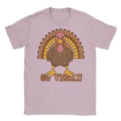 Go Vegan Angry Turkey Funny Design Gift graphic Unisex T-Shirt - Light Pink