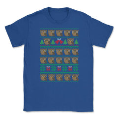 Owl-gly XMAS T-Shirt Owl Cute Funny Humor Tee Gift Unisex T-Shirt - Royal Blue