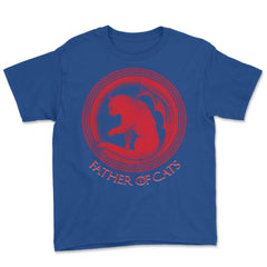 Father of Cats Youth Tee - Royal Blue