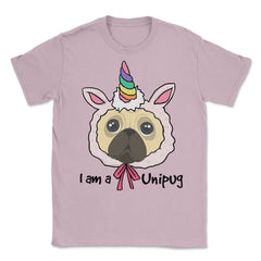 I am a Unipug graphic Funny Humor pug gift tee Unisex T-Shirt - Light Pink