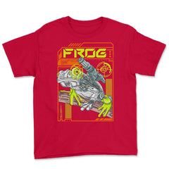Frog Robotic Pet Mechanical Animal Frog Pet design Youth Tee - Red