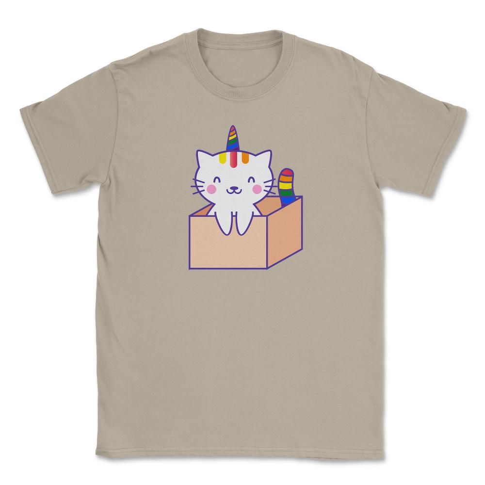 Caticorn Rainbow Gay Pride product Unisex T-Shirt - Cream