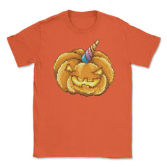Jack O Unicorn Pumpkin Halloween T Shirt Gifts Unisex T-Shirt - Orange