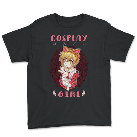 Cosplay Anime Girl Gift print Youth Tee - Black